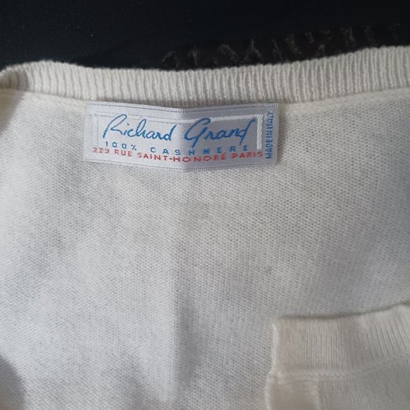 RICHARD GRAND Cashmere LS 3 Pocket Cardigan Sweater S - Picture 5 of 7